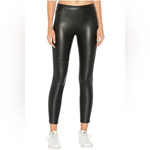 Free People faux leather vegan leggings black size 28